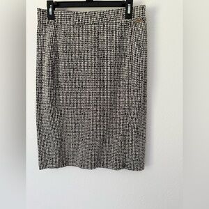 Michael Kors Monochrome Patterned Midi Skirt